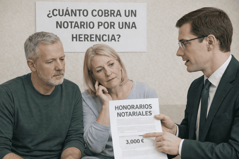 cuanto cobra un notario por una herencia