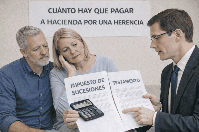 cuanto hay que pagar a hacienda por una herencia
