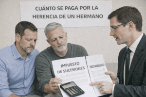 cuanto se paga por la herencia de un hermano