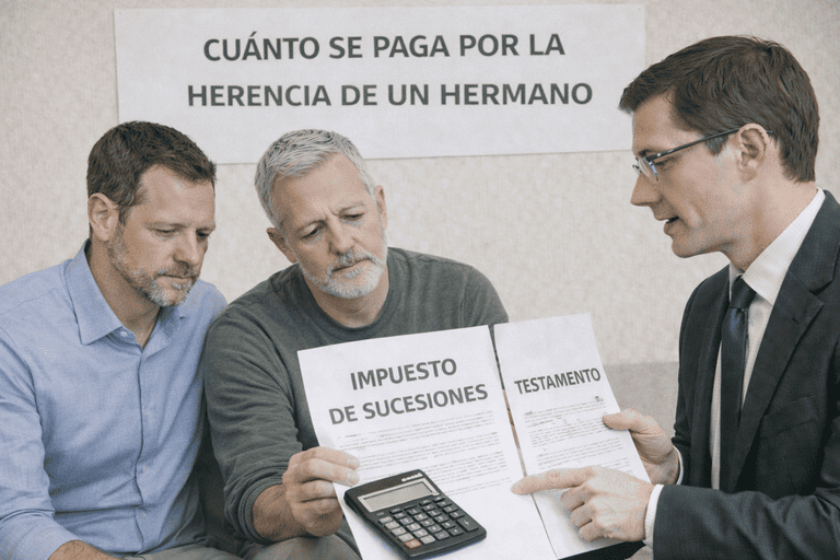 cuanto se paga por la herencia de un hermano