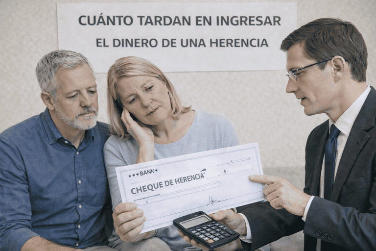 cuanto tardan en ingresar el dinero de una herencia