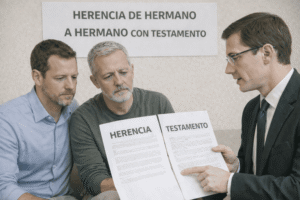 Herencia de hermano a hermano con testamento
