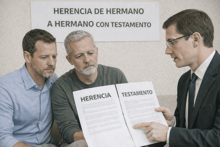 Herencia de hermano a hermano con testamento