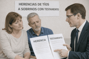 Herencias de tíos a sobrinos con testamento