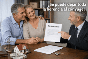 se puede dejar toda la herencia al cónyuge
