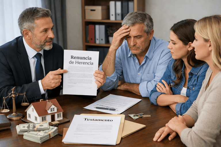 se puede renunciar a una herencia compartida