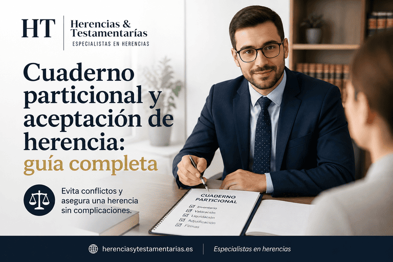 Cuaderno particional y aceptación de herencia guía completa