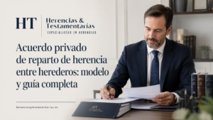 Modelo acuerdo privado de reparto de herencia entre herederos