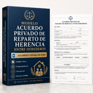 Modelo acuerdo privado de reparto de herencia entre herederos i