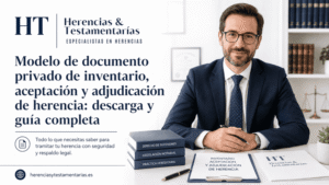 Modelo de documento privado de inventario, aceptación y adjudicación de herencia descarga y guía completa