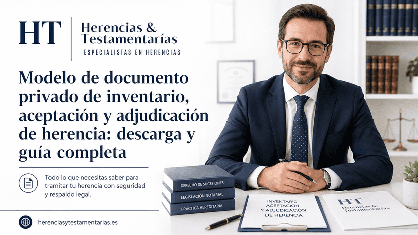 Modelo de documento privado de inventario, aceptación y adjudicación de herencia descarga y guía completa